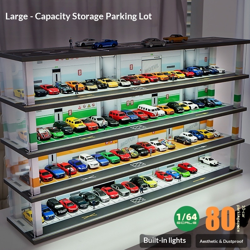 Model Kit Led - 1:64 Scale Parking Garage Model with
