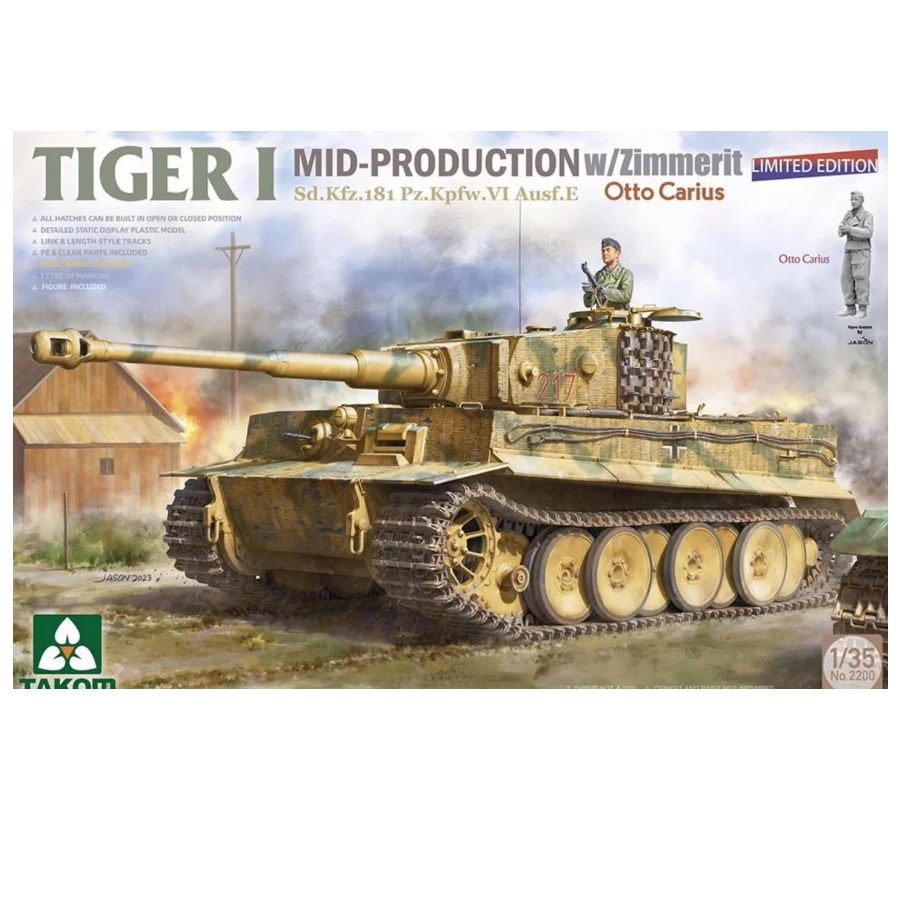 TAKOM Tiger I Mid Production w - đánh giá và giá Model Kit Dragon