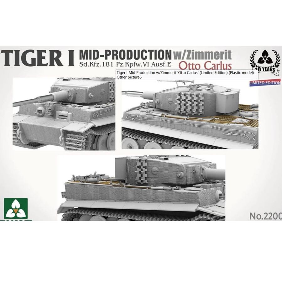 TAKOM Tiger I Mid Production w - đánh giá và giá Model Kit Dragon