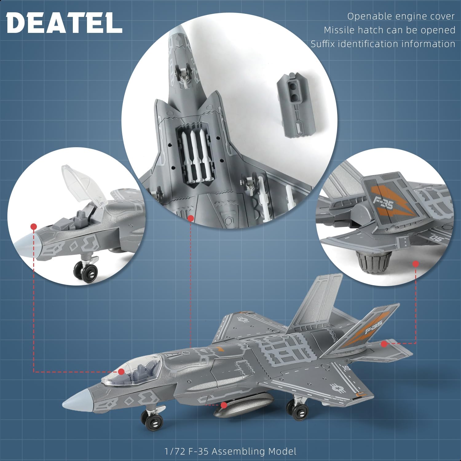 1:72 Scale F-35 Fighter Jet Qu - đánh giá và giá Model Kit Manual
