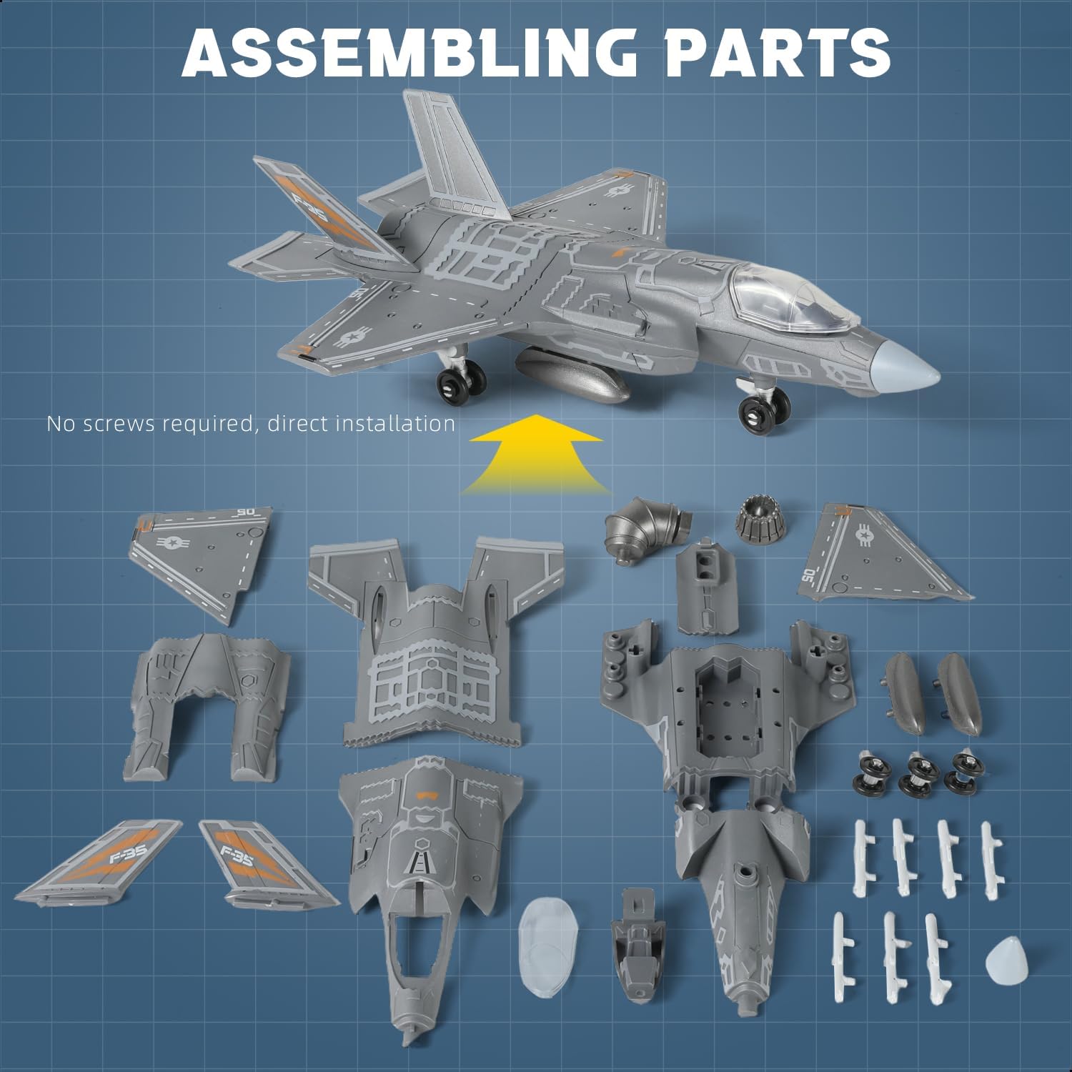 1:72 Scale F-35 Fighter Jet Qu - đánh giá và giá Model Kit Manual