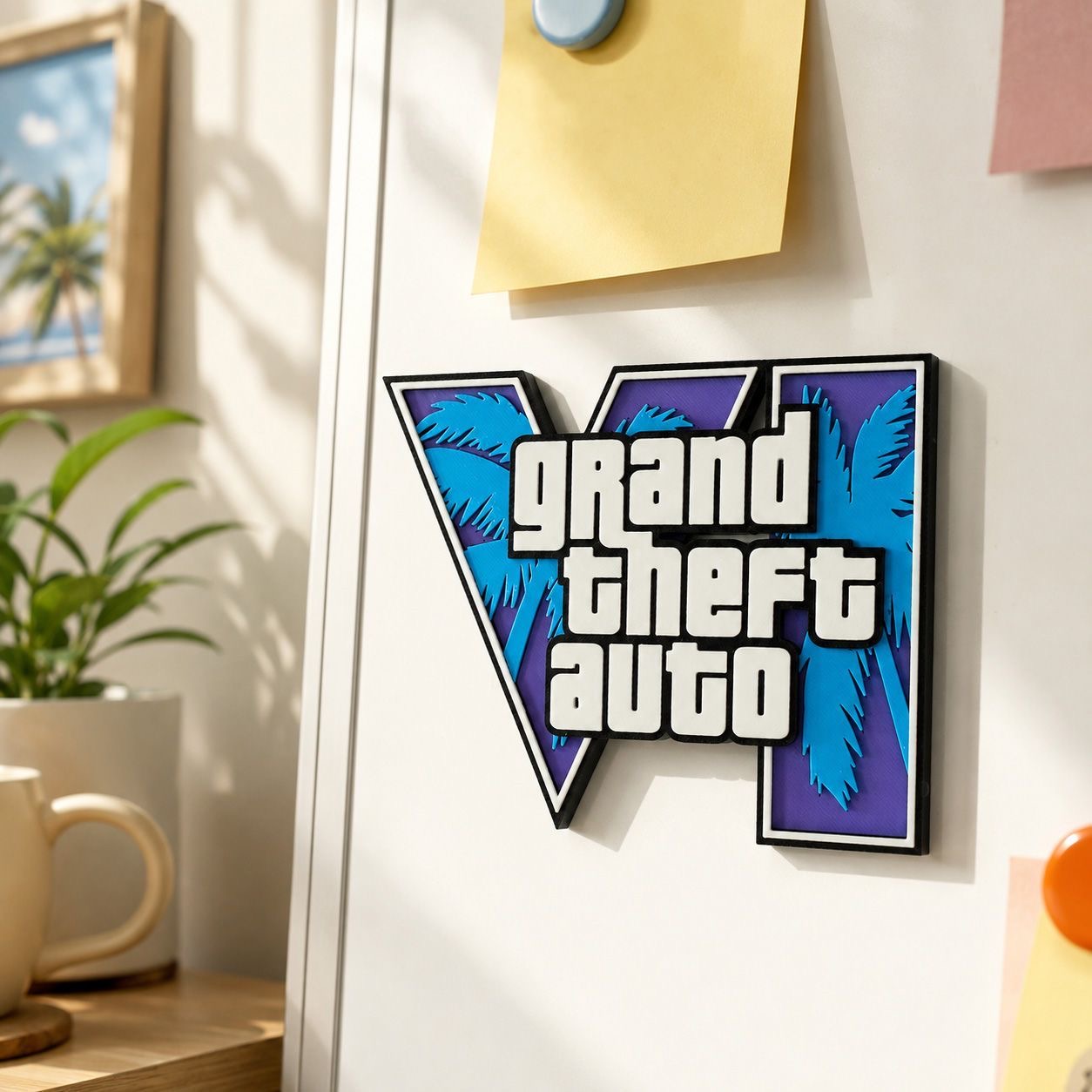 GTA6 3D Printed Logo Magnetic  - đánh giá và giá Logo Model Kit